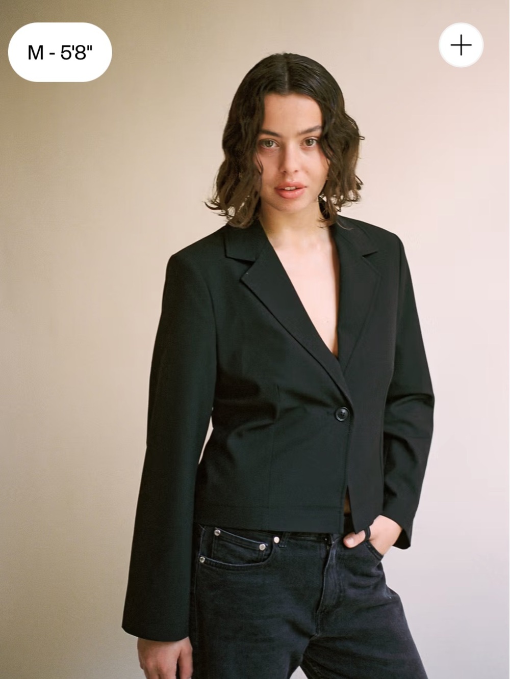Djerf Avenue Day to Day Blazer Black Small NWT